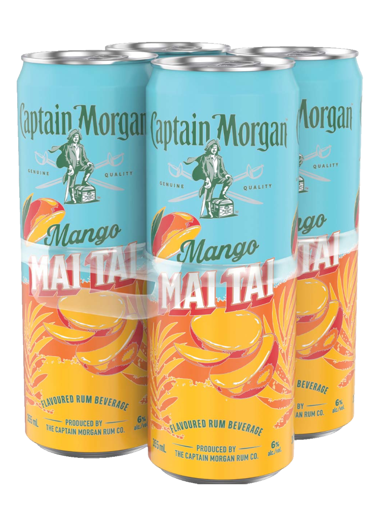 Captain Morgan Mango Mai Tai - 4 x 355mL