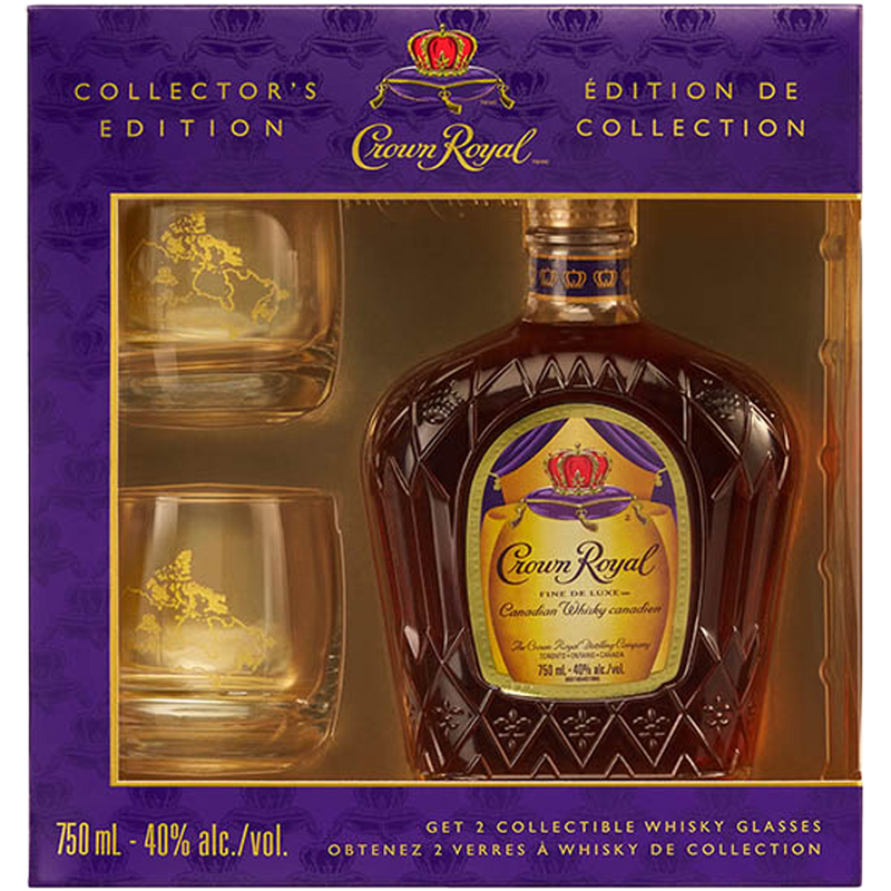 Crown Royal Gift Box with 2 Glasses