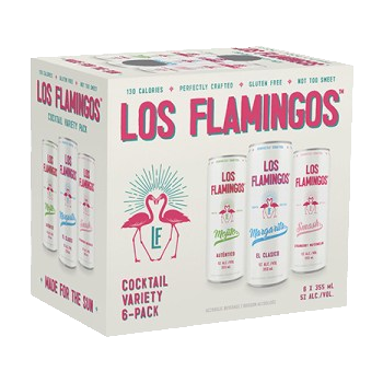 Los Flamingos Cocktail Variety Pack - 6 x 355mL