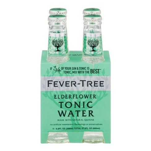 Fever Tree Elderflower Tonic Water - 4 x 200mL