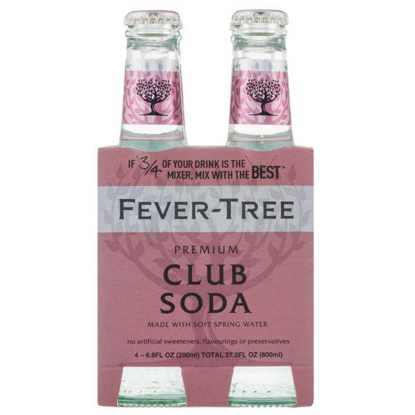 Fever Tree Soda Water - 4 x 200mL