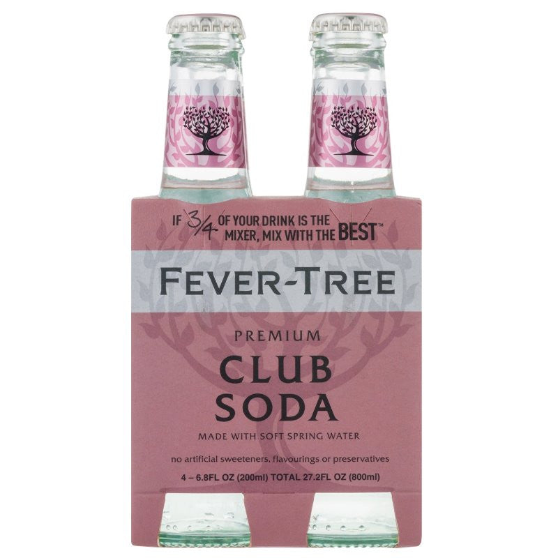 Fever Tree Soda Water - 4 x 200mL