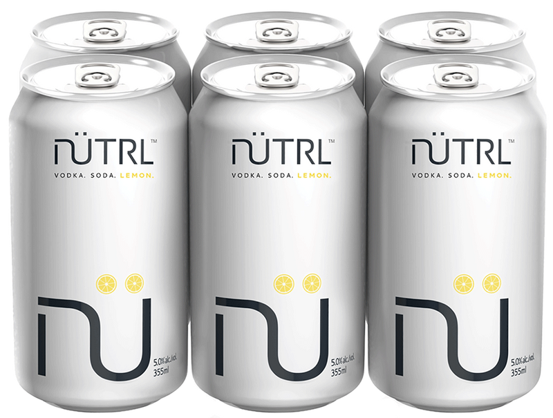 Nutrl Vodka Soda Lemon - 6 x 355mL